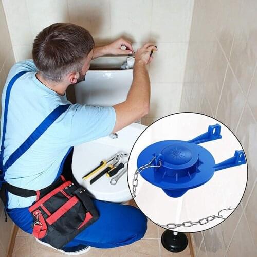 Toilet Flappers Replacement Universal Rubber Toilet Bowl Flapper with 4 Pieces Flapper Chains Replacement