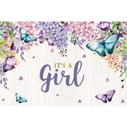 Lavender Flowers Baby Girl Birthday Photography Background Holiday Celebration Party Decor Photo Booth Studio Prop