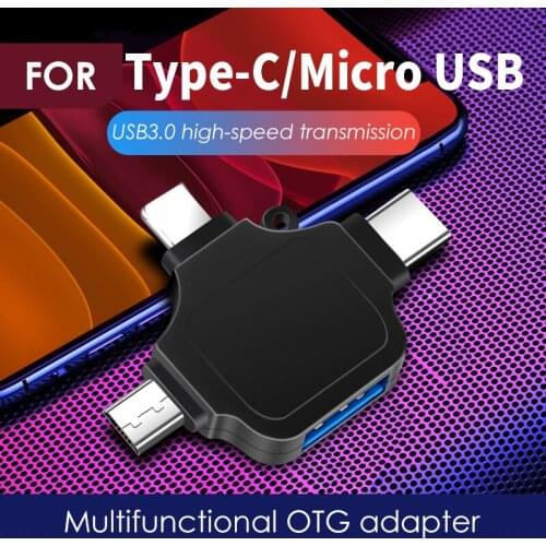 UTHAI The New Three-In-One OTG Card Reader Is Suitable For Apple Type-C Mobile Phone USB3.0 High-Speed Multi-Function Adapter