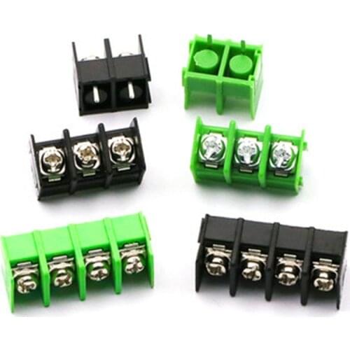 50PCS/lot 7.62mm KF7.62-2P 3P 4P MG762-2 3 4 Pin Can be spliced Screw Terminal Block Connector Black Green 7.62mm Pitch