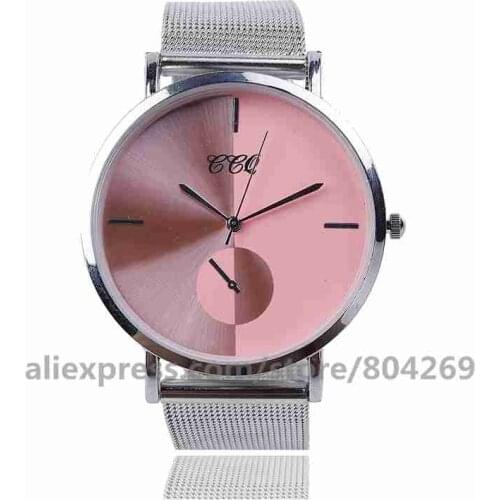 Hot Sale Women Silver Dial Watches Luxury Silver Metal Ladies Bracelet Quartz Clock Fashion Wrist Watches CCQ 920032