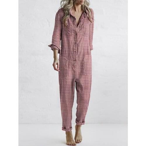 Nowsaa Overalls for Women Sexy Plaid Autumn Spring Female 2021 Rompers Pink Jumpsuit High Waist Bodysuit Slim Party Sexy Romper