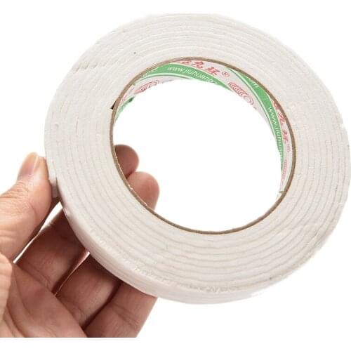1Pcs Double Faced Adhesive Tape White Powerful Foam Double Sided Tapes 1.8*300cm