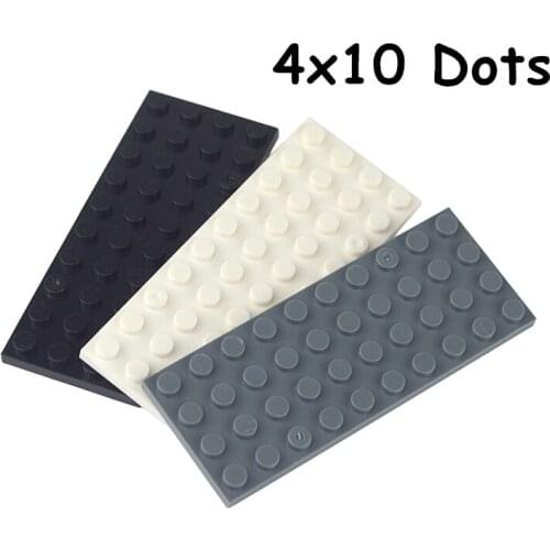 10pcs DIY Building Blocks Thin Figures Bricks 4x10 Dots 3 Color Educational Creative Size Compatible With leduo 3030 Toys