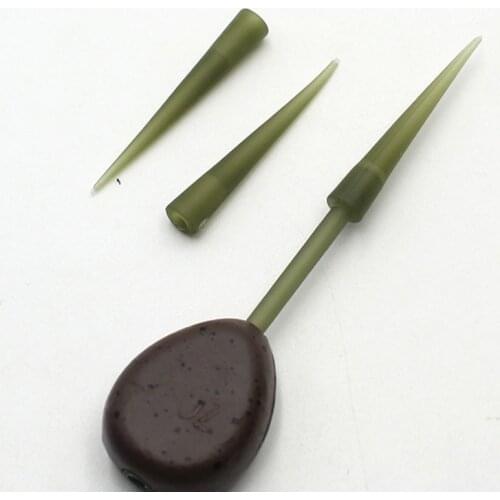 20pcs Terminal Carp Fishing Anti Tangle Sleeves Connect with Fishing Hook Rubber Tip Tube Fishing Tackle Box Kit