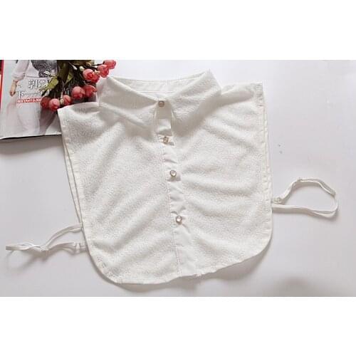 2016 New Fashion false collar white& black blouse Hotsale Women Blouse Detachable Collars White/Black False Collapsible