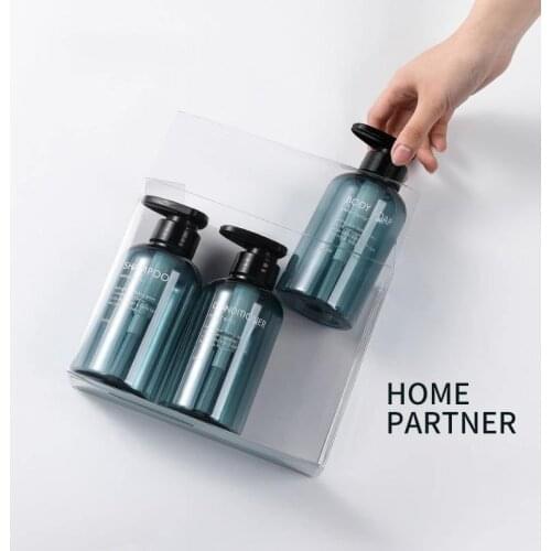 3pc/set Lotion Pump Bottle Large Capacity 300ml 500ml Shampoo Shower Gel Hair Conditioner Container Bathroom Supplies Packaging