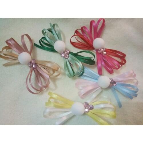30pcs/lot New dogs bowknot Diamond hair Clip pet hairpin Cute pet cat dog hair accessories mixed colors