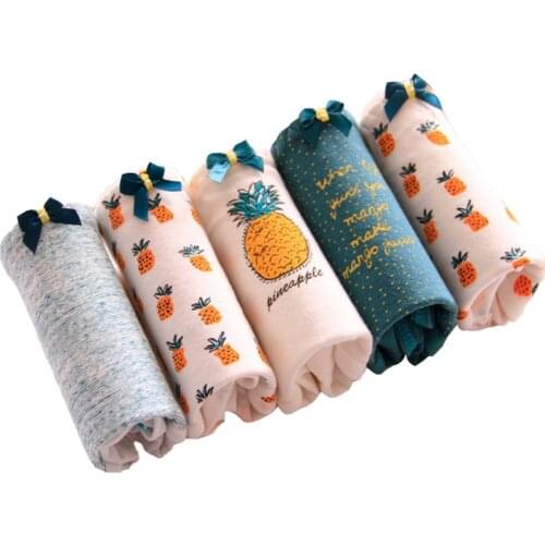 5pcs/lot Underwear Women Panties Cotton Panties Briefs Culotte Femme Sexy Lingeries Tanga Thong G-string Calcinhas Cute Erotic