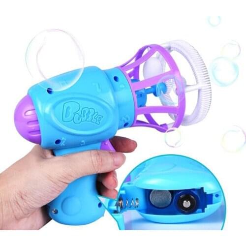 Outdoor Game for Toddler Automatic Hair Dryer Shape Bubble Maker Dual Head Propeller Bubble Toy Bubble Blowing Sport Toy