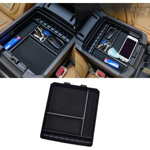 Car Central Armrest Console Storage Box Black For Toyota Land Cruiser Prado 120