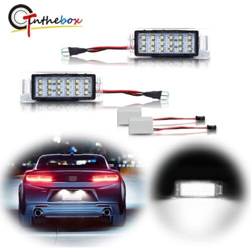 Gtinthebox Canbus 6000K White LED Car License Plate Number Lights For Chevrolet Corvette Cadillac SRX Buick Verano GMC Acadia