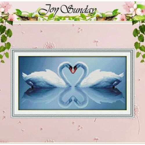White Swan Pattern Counted Cross Stitch 11CT 14CT Cross Stitch Sets Wholesale Animals Cross-stitch Kits Embroidery Needlework