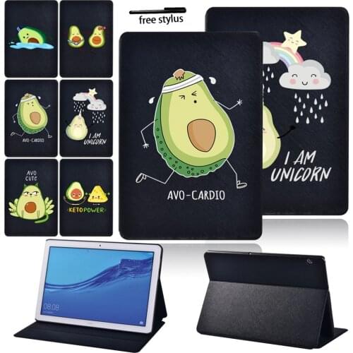 For Huawei MediaPad M5 Lite/M5/MediaPad T5 10 10.1/T3 10 9.6/T3 8 Inch Tablet Case Soft Shell Protective Case + Stylus