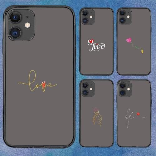 Gift Love Girlfriend Phone Case For iphone 12 11 6 Mini Pro XS Max X XR 7 8 Plus Soft TPU Cover 12Pro 11Pro 12Mini