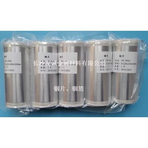 Indium with indium wafer 99.995%, size: 30*1000*0.1mm
