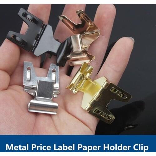 Metal Label Holder Sign Tag Price Tag Ticket Name Card Clip Snap Pop Clip Holder StandRacks Food Price Clip Shelf Talker