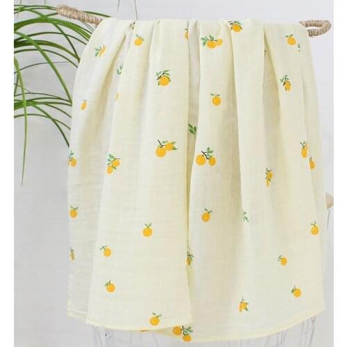 Muslin Baby Blanket Newborn Swaddling Children Bath Towel Stroller Sheets Diapers Printed Double Layer Gauze Wrap Quilt New AC14