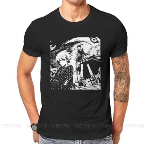 Soul Eater Japanese Manga Shinigami Maka Medusa TShirt for Men White Soft Leisure Sweatshirts T Shirt Novelty Trendy Fluffy