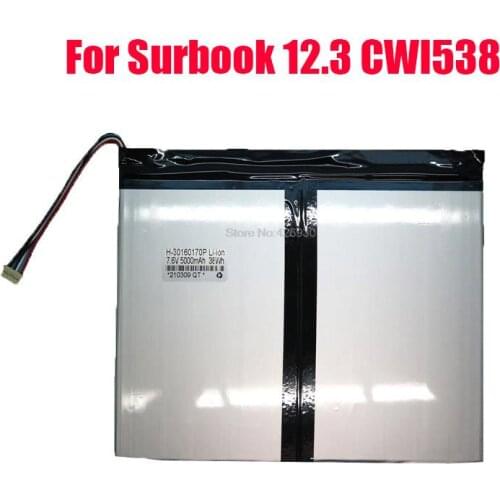Tablet Replacement Battery For Chuwi For Surbook CWI538 CWI542 12.3 H-30160170P NV-30160170 7.6V 5000mAh 38WH 8PIN 6line New