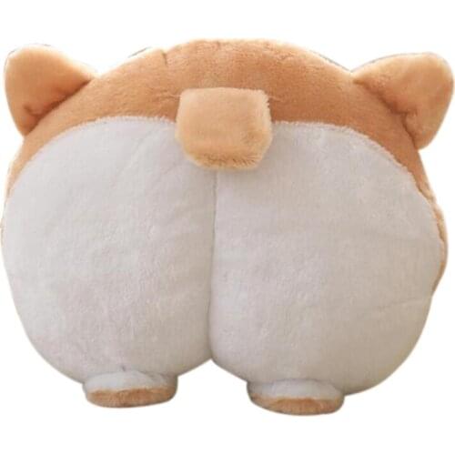 Novelty Corgi Bottom Car Seat Neck Pillow Dog Buttocks Headrest Cushion Plush