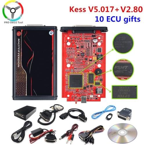 Kess Online Kess 2.53 EU Red Kess V5.017 Master No Token Kess V7.020 Manager Tuning Kit V2.25 ECU Programmer