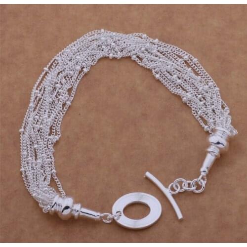 SL-AH054 Wholesale Silver Color Gift Women Lady Nice High Quality Fashion Jewelry Multi-thread TO /bdqajuxa Acpaitwa