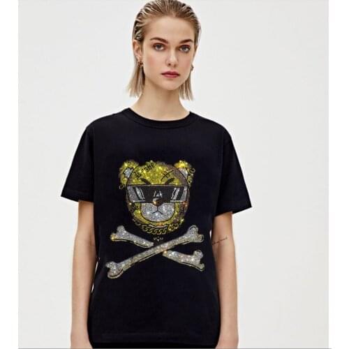 Diamond stone Style Top Tees Hot drill T Shirt Women Fashion T shirt 2020 new Cute Tshirt