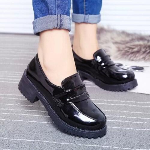 Lolita Girls Womens Maid Boots Shoes Round Toe Low Heel Shoes For JK High School Uniform Anime Cosplay Shoes