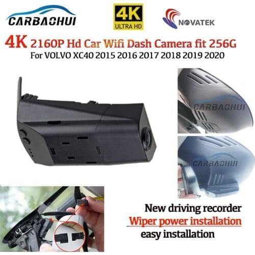 HD 4K 2160P Easy to install car driving recorder DVR Wifi Video Recorder Dash Cam Camera For VOLVO XC40 2015 2016 2017 2018 2019