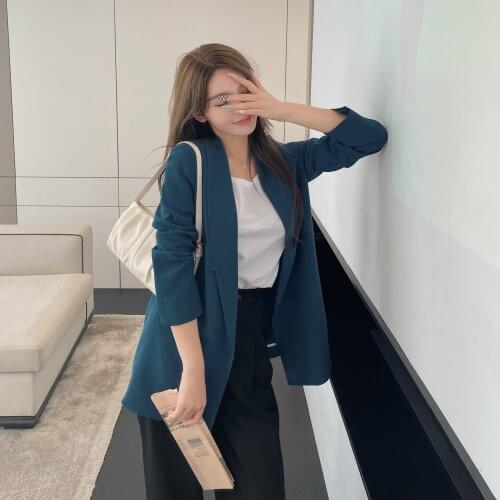 Free Shippin Fashion New Spring Autumn Work Green Fruit Collar Vertical Suit Professional Temperament Formal Coat Slim Suits