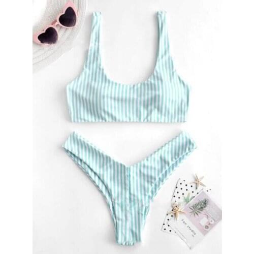 Hot Sale Striped Bikini Set Women Bathing Suit 2020 New Push Up Micro Swimsuit Brazilian Thong Sexy Swimwear Women Bikinis