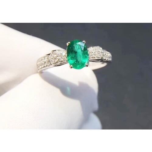 Natural real emerald bowknot style ring Per jewelry Free shipping 4*6mm 0.52CT gemstone 925 sterling silver Fine jewelry J292720