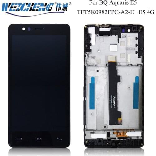 LCD Pantalla With Tactil Touch Screen Digitizer+Frame For BQ Aquaris E5 4G 0982 TFT5K0982FPC-A2-E LCD Con Marco For BQ E5