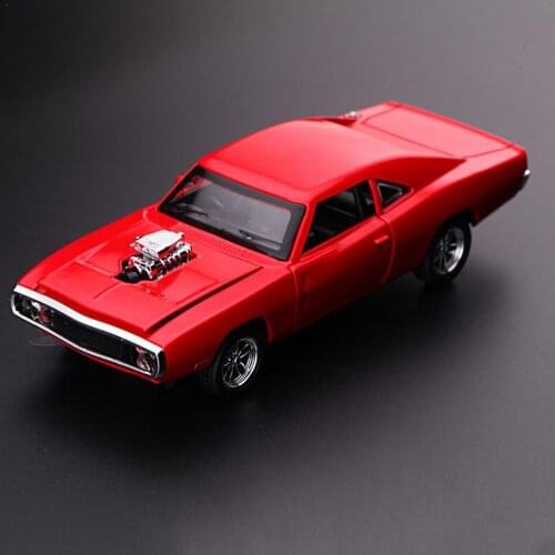 1:32 Toy for Dodge Charger Diecast Metal Model Car Sound and Light Pull-back Vehicle Toy