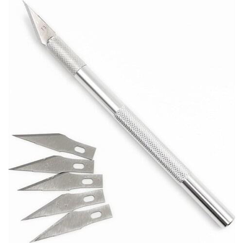 1 set of metal handle scalpel, wooden paper cutter, handicraft, carving, cutting supplies, DIY, stationery, art knife