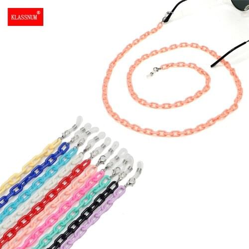 1PC Candy Color Acrylic Reading Glasses Chain For Women Cords Beaded Eyeglass Lanyard Hold Straps Sunglasses Chain Cord New