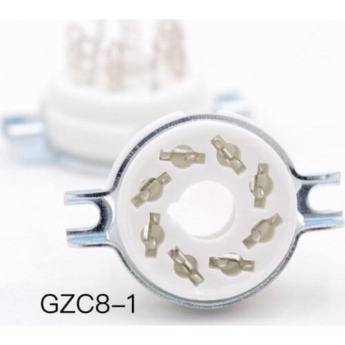 10PCS Large Seat Tube Socket 8 Pin GZC8-1 GZC8-1-G GZC8-Y-1 GZC8-Y-1-G Seat Tube Holder For EL34 KT88 6550 KT66 274B 6V6