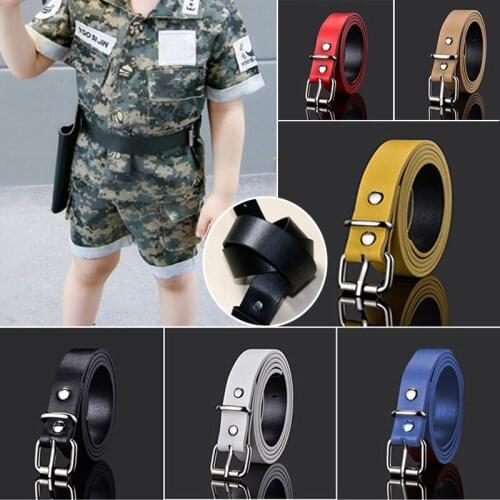 2021 High Quality Children Leather Belts For Boys Girls Kid Casual PU Waist Strap Waistband For Jeans Pants Trousers Adjustable