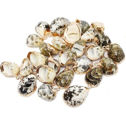 5Pcs Natural Shell Pendants Size 10*20mm Charms Necklace Pendant for Jewelry Making DIY Bracelet Necklaces Accessories