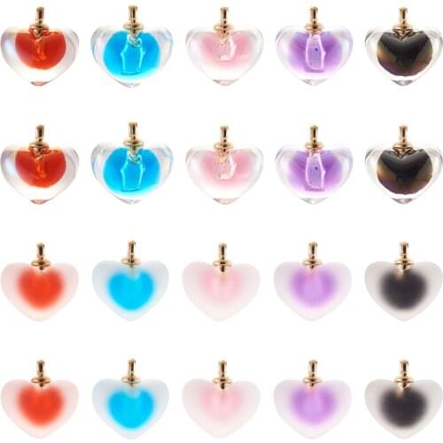 50Pcs/Box Colorful Candy Heart Beads Charms Transparent Acrylic Pendants for DIY Bracelet Necklace Jewelry Making Accessories