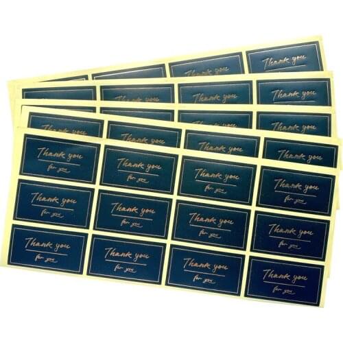 60pcs/pack THANK YOU hand made black gold Sliver seal paste Handmade Sealing Label Sticker Baking DIY Gift Box Deco Stickers