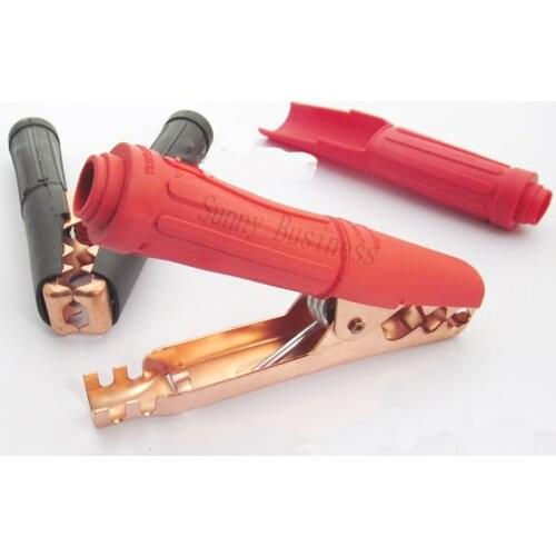 2PCS 150mm 500A Alligator Clip Battery Clamps Crocodile Clip 500A Red Black