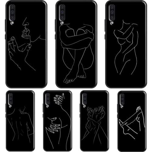 Art Simple Kiss Rose Sex Girl Body Case For Samsung A32 A52 A72 A12 A42 A20S A30S A40 A50 A70 A21S A11 A31 A41 A51 A71 Cover