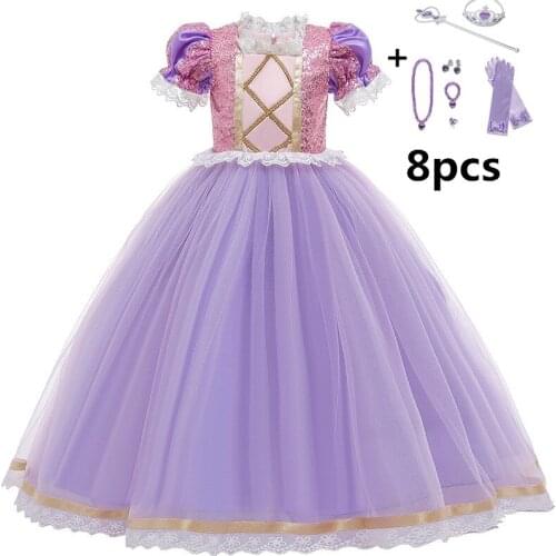 Girls Dress Christmas Princess Role Prom Party Dress for Girls Halloween Cosplay Party Costume Kids dress