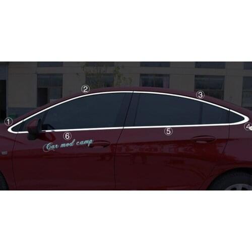 For Chevrolet Cruze Sedan 2017 2018 Stainless Steel Window Sill Trim Molding Strips Cover 12pcs Car Styling Accessories