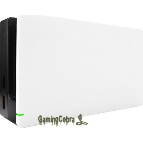 Custom Soft Touch White Faceplate DIY Replacement Housing Shell for Nintendo Switch Dock