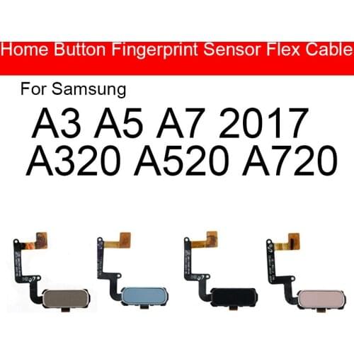 Home Return Button Sensor Flex Cable For Samsung Galaxy A3 A5 A7 2017 A320 A520 A720 Menu Return Flex Cable Replacement Repair