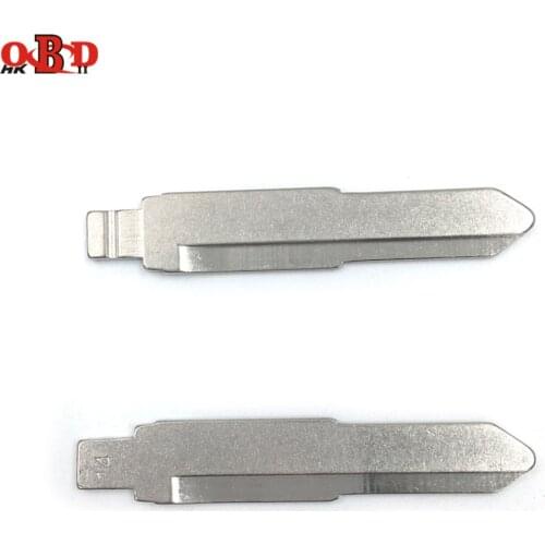 HKOBDII 10 pcs/lot Metal Blank Uncut Flip KD Remote Key Blade Type 14# For Isuzu /Hainan Mazda Replacement Car Key Blade