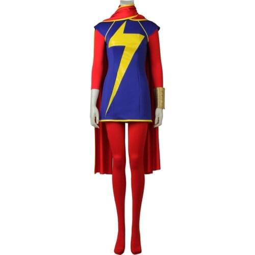 Kamala Khan Cosplay Costume Womens Halloween Carnival Party Costume Outfit